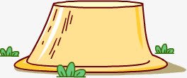 卡通木桩png免抠素材_新图网 https://ixintu.com 小草 手绘木桩 木桩 绿草