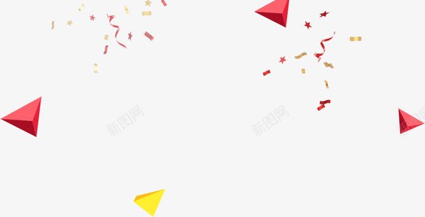 彩色卡通三角彩带png免抠素材_新图网 https://ixintu.com 三角 卡通 彩带 彩色