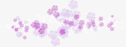 紫色小花漂浮素材