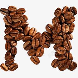 咖啡豆效果字母素材