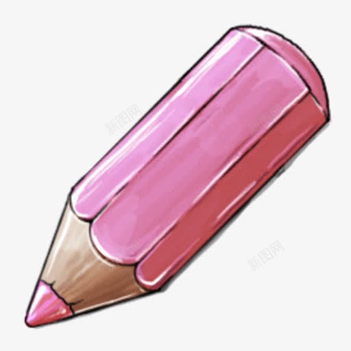 粉色可爱手绘铅笔png免抠素材_新图网 https://ixintu.com 可爱 粉色 铅笔