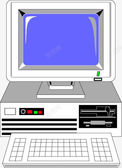 计算机矢量图ai免抠素材_新图网 https://ixintu.com 办公 处理 工作 文件 矢量图