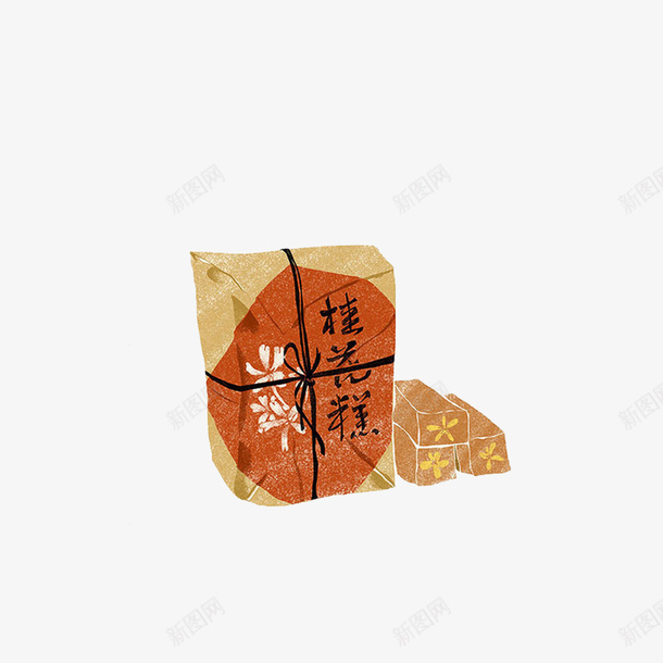 桂花糕png免抠素材_新图网 https://ixintu.com 手绘 桂花糕 食物