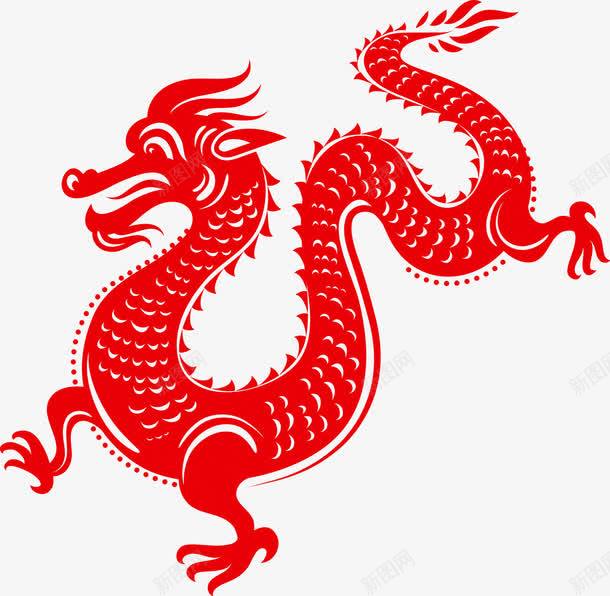 中国龙剪纸png免抠素材_新图网 https://ixintu.com 中国龙 剪纸 龙
