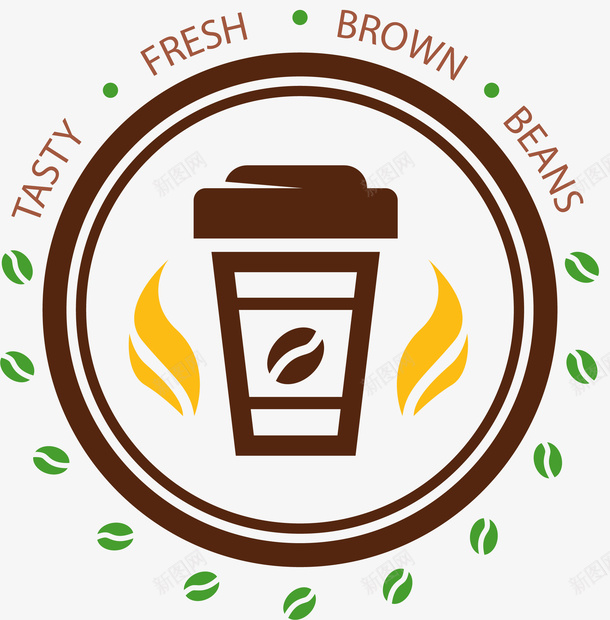 咖啡标签矢量图eps免抠素材_新图网 https://ixintu.com 咖啡标签 咖啡素材 矢量咖啡标签 矢量图