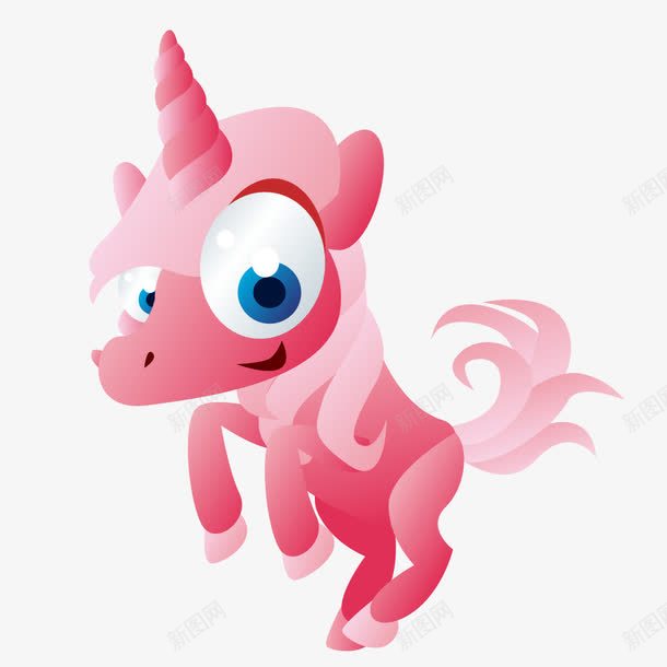 粉色的小马png免抠素材_新图网 https://ixintu.com png图形 动物 可爱 小马 粉色 装饰 骏马