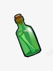 绿色心愿瓶素材