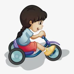 小朋友骑单车骑单车的小女孩高清图片