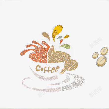 休闲创意咖啡png免抠素材_新图网 https://ixintu.com 休闲 创意 咖啡 彩色