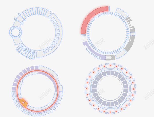 装饰科技圆形png免抠素材_新图网 https://ixintu.com 圆 圆形 科技 科技圆 科技装饰 装饰图案 装饰圆形