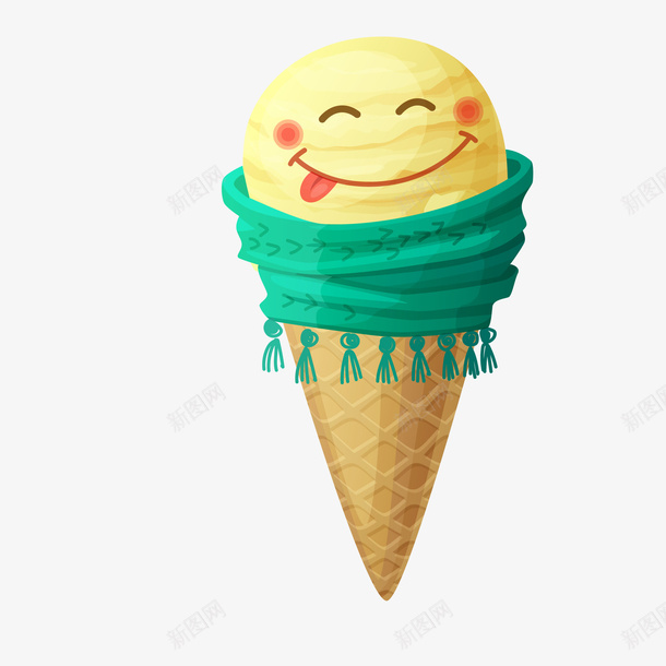 美味冰淇淋矢量图ai免抠素材_新图网 https://ixintu.com 冰淇淋 创意卡通 卡通插图 插图 美味 矢量图