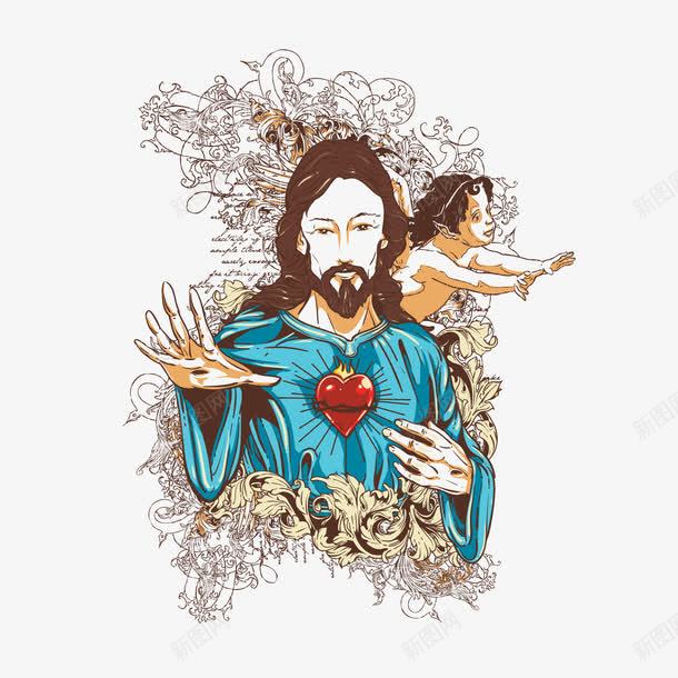耶稣复活彩色人物png免抠素材_新图网 https://ixintu.com 复活 彩色人物 矢量人物 耶稣