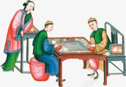 古代下棋古代人物高清图片