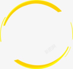 一个黄色的循环标志素材