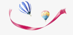 漂浮丝带气球素材