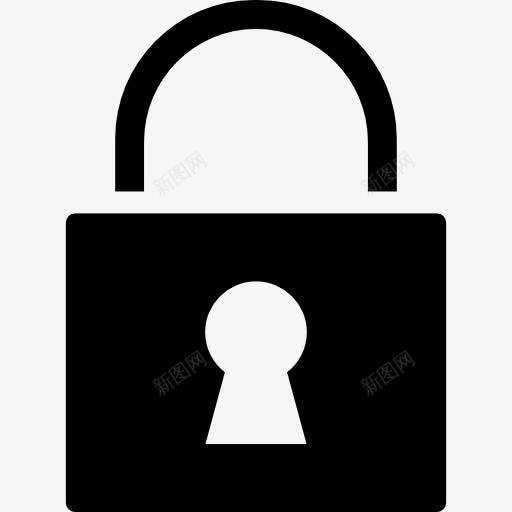 锁上的锁图标png_新图网 https://ixintu.com 填充 安全 封闭 工具 挂锁 接口 锁 锁孔