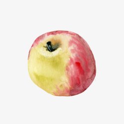 手绘水彩水果苹果素材