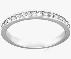 简单的戒指施华洛世奇首饰白金色简单戒指高清图片