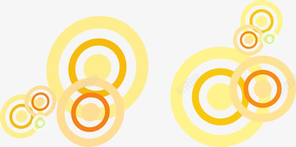 黄色漂浮圈圈装饰png免抠素材_新图网 https://ixintu.com 圈圈 漂浮 装饰 黄色