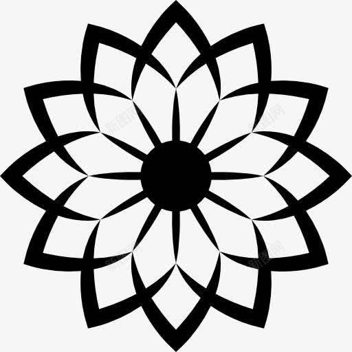 花有许多花瓣图标png_新图网 https://ixintu.com 自然 花 花瓣 装饰