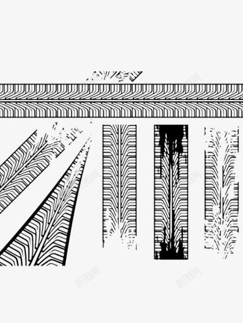 黑色的车轮印png免抠素材_新图网 https://ixintu.com 免费图片 免费素材 车轮印 黑色