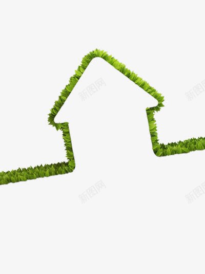 树叶png免抠素材_新图网 https://ixintu.com 卡通 叶片 小房子 植物