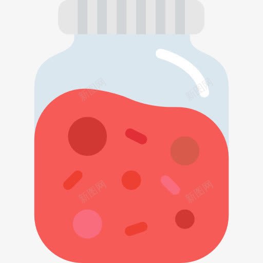 果冻图标png_新图网 https://ixintu.com 容器 果冻 果酱 水果 甜 盖 罐 食品