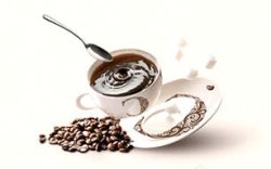 榛戝璞咖啡豆高清图片