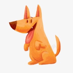 橙色宠物小狗素材