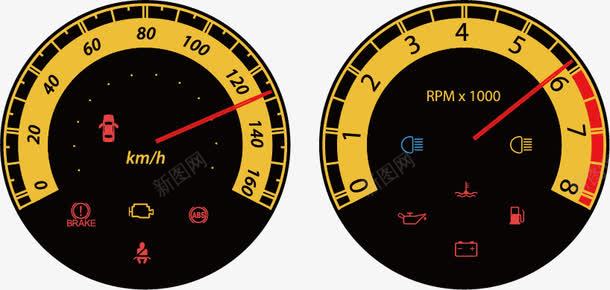 汽车仪表png免抠素材_新图网 https://ixintu.com 公里表 汽车 汽车仪表 汽车配件 转速表