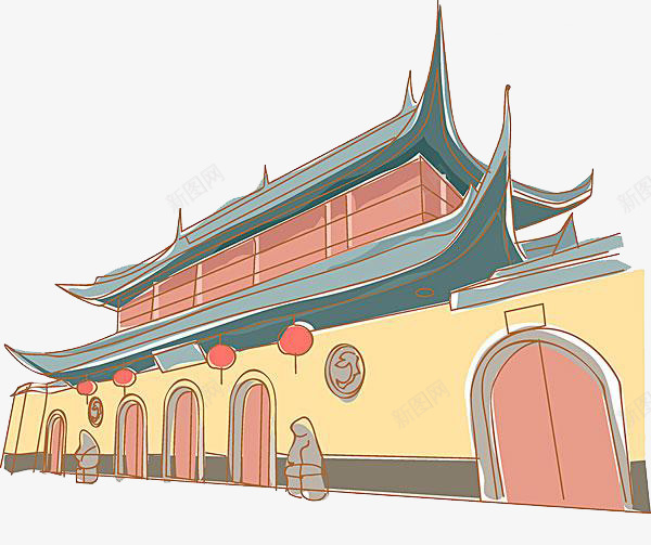 手绘房子png免抠素材_新图网 https://ixintu.com 建筑 房子 手绘画 矢量装饰 装饰