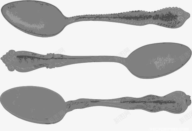 勺子png免抠素材_新图网 https://ixintu.com 免费矢量下载 勺子 插画 汤勺 银勺