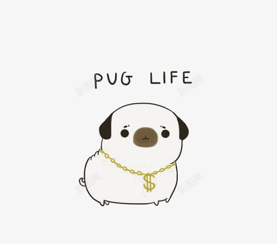 卡通沙皮犬png免抠素材_新图网 https://ixintu.com 卡通小狗 可爱小狗 小狗插画 手绘小狗 狗狗 白色小狗
