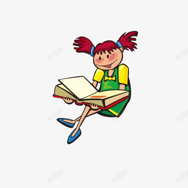 学生看书png免抠素材_新图网 https://ixintu.com 写作业 女孩 学习 看书