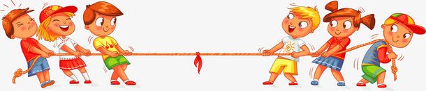 手绘拔河png免抠素材_新图网 https://ixintu.com 手绘 拔河 运动