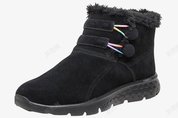 冬季棉鞋png免抠素材_新图网 https://ixintu.com 产品实物 保暖 冬季 棉鞋 黑色