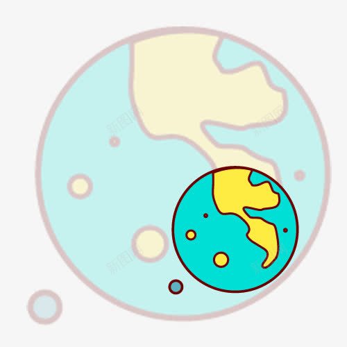 绿色海洋png免抠素材_新图网 https://ixintu.com 人类 国家 圆形 地球 生存 绿色海洋 黄色陆地