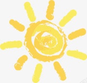 黄色卡通可爱太阳素材