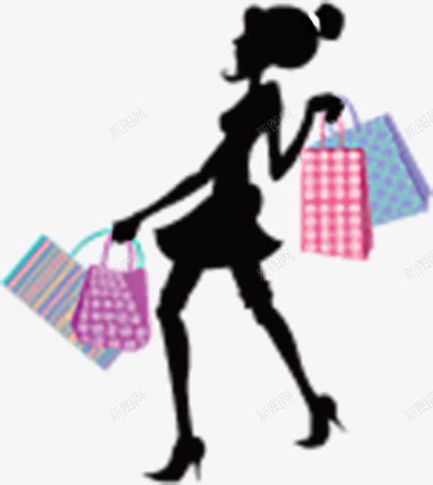 购物女孩png免抠素材_新图网 https://ixintu.com 买东西 美女 购物 购物女孩 购物袋 逛街女孩