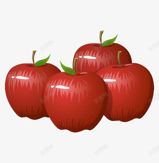 卡通红色苹果png免抠素材_新图网 https://ixintu.com 卡通苹果 水果 红色拼苹果 苹果
