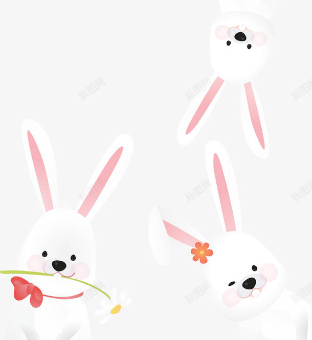 手绘小兔子矢量图ai免抠素材_新图网 https://ixintu.com 卡通 可爱 小兔子 手绘 矢量图