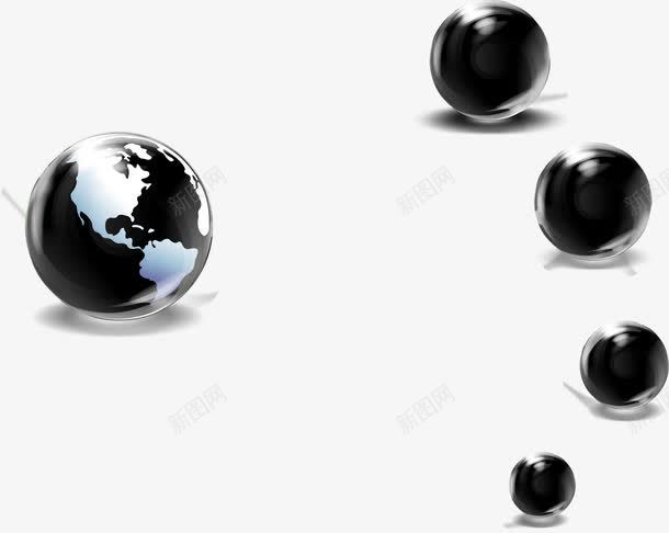 黑色科技地球黑球png免抠素材_新图网 https://ixintu.com 地球 科技 黑色