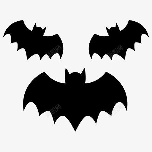 万圣节蝙蝠幽灵图标png_新图网 https://ixintu.com 蝙蝠