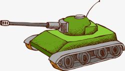 绿色的大炮一辆坦克高清图片