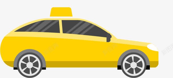 手绘出租车png免抠素材_新图网 https://ixintu.com 出租车 卡通 汽车