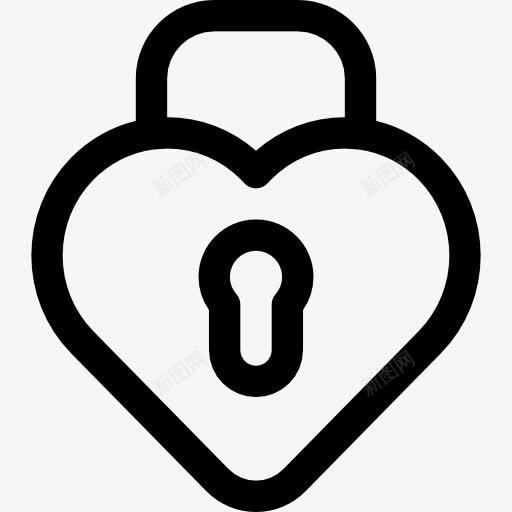 挂锁图标png_新图网 https://ixintu.com 工具和用具 心形 挂锁 浪漫 爱