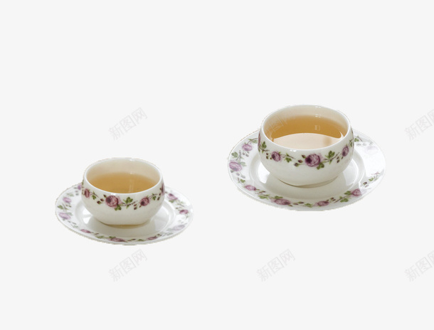 两杯茶psd免抠素材_新图网 https://ixintu.com 茶 茶具 茶杯