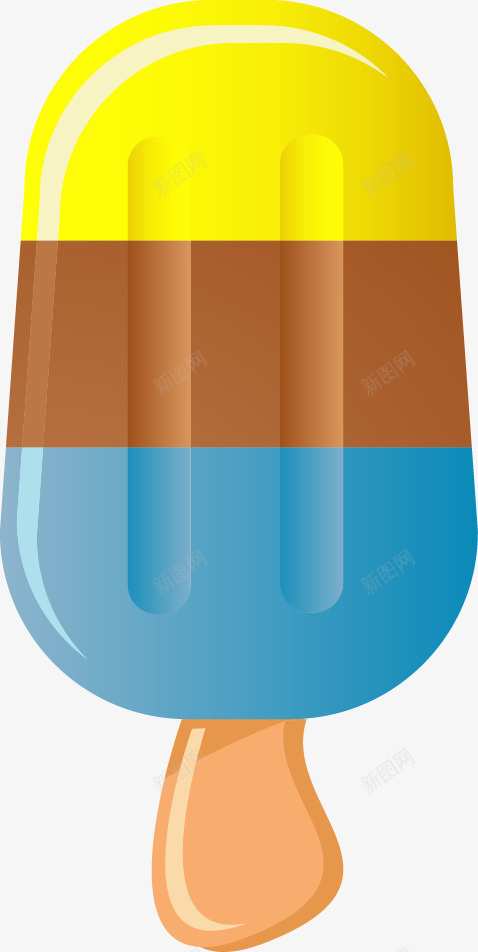 雪糕矢量图ai免抠素材_新图网 https://ixintu.com 冷饮 卡通 夏天 手绘 矢量图