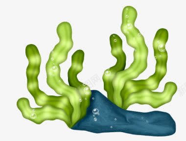 绿色海草png免抠素材_新图网 https://ixintu.com 手绘海草 海草 海草素材