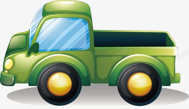 绿色家用小货车png免抠素材_新图网 https://ixintu.com 小货车 玩具货车 矢量素材 绿色货车 货车